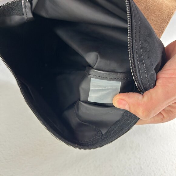 Longchamp Le Preage Black Brown Nylon Leather Backpack small capsule minimalist - Picture 6 of 16